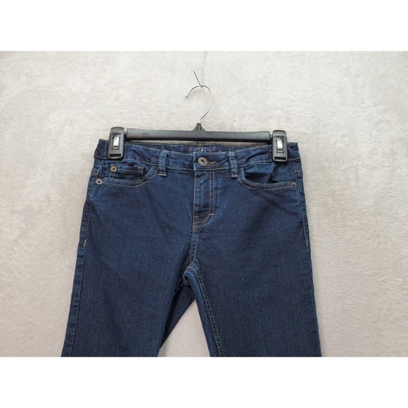 Lucky Brand Jeans Girls Sz 10 Blue Dark Wash Denim Cotton Pockets Zoe Skinny Leg - Picture 4 of 8